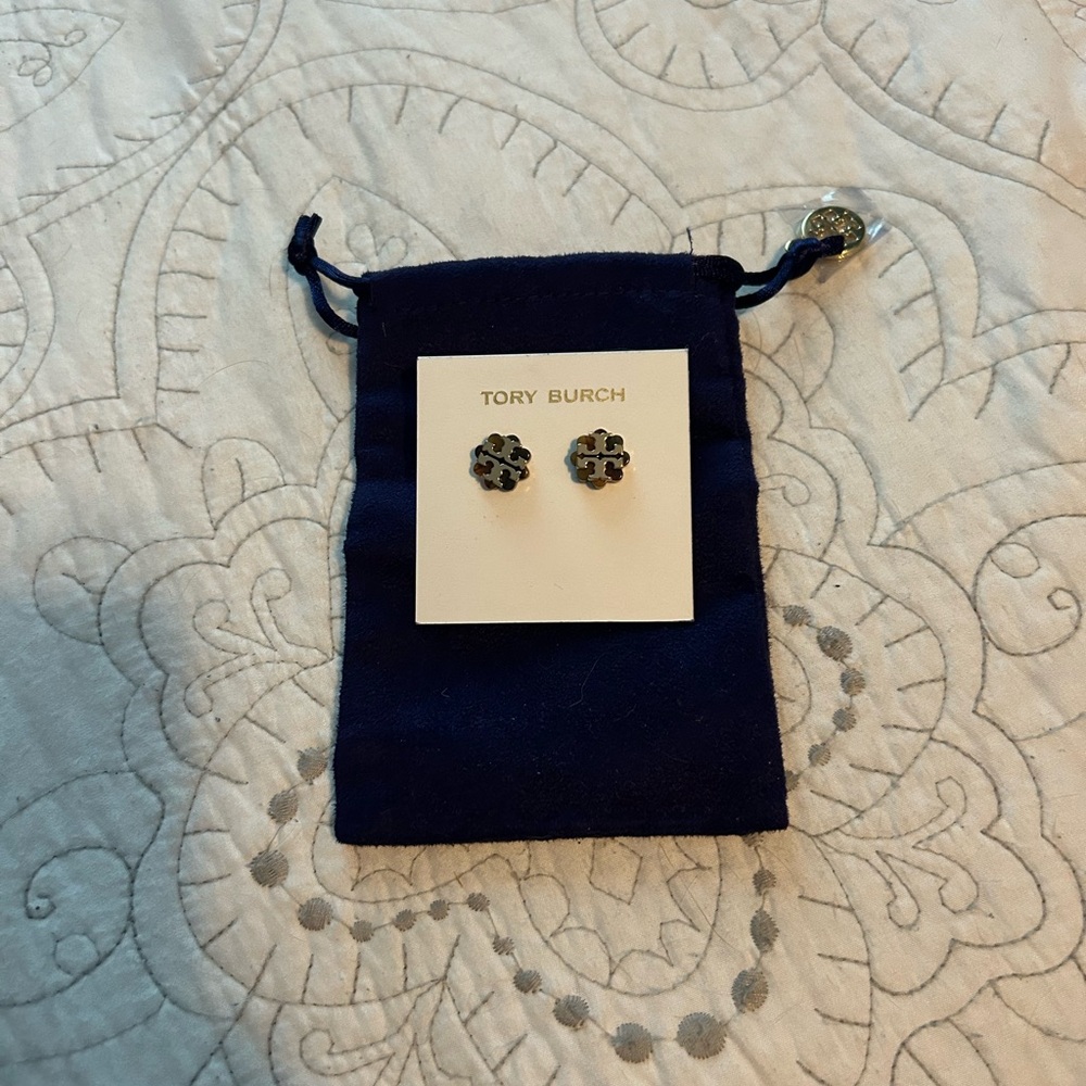 Tory Burch Logo Stud Earrings
